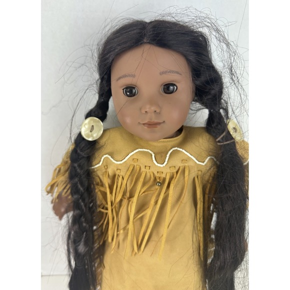 American Girl Kaya Doll Brown Eyes Brown Straight Hair 18" Medium Native 2017 - Picture 4 of 13